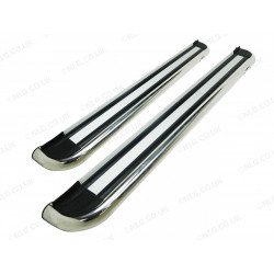 Side Steps with Running Board Top Stainless Steel 2.5"