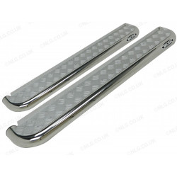 Side Steps with Checker Plate Top Stainless Steel 2.5"