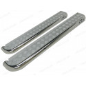 Side Steps with Checker Plate Top Stainless Steel 2.5"