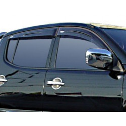 Wind Deflectors Slim-Line, Light Smoke for Mitsubishi L200 (Triton)