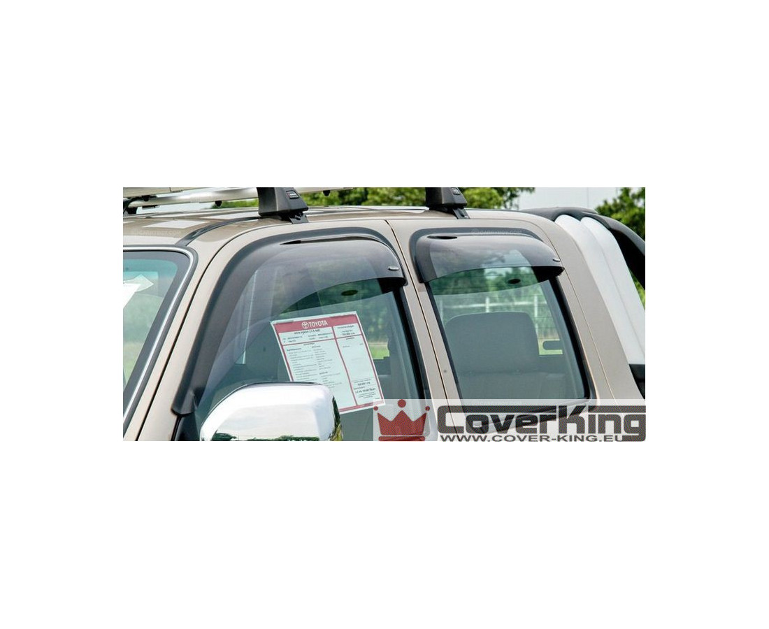 Wind Deflectors Slim Line Light Smoke for Nissan Navara D40 Set