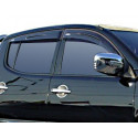 Wind Deflectors Slim-Line, Light Smoke for Mitsubishi L200. till 2005 Set of 4